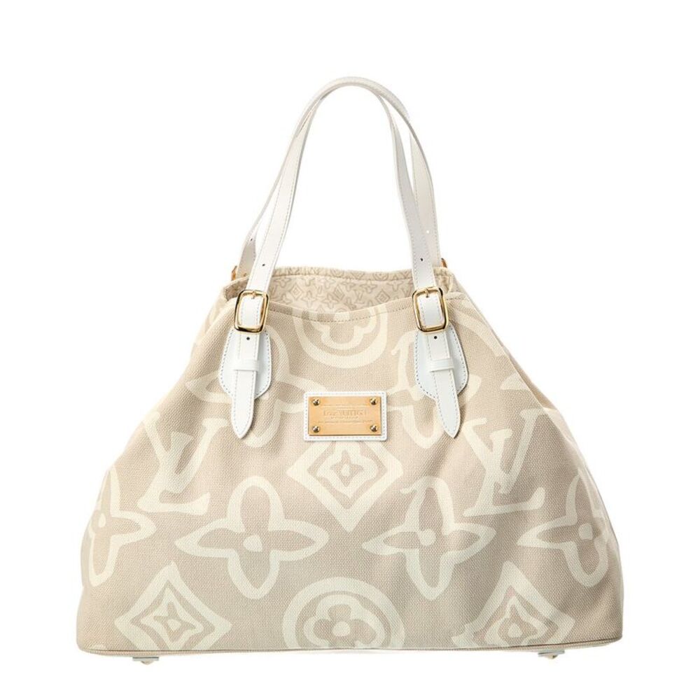 Louis Vuitton Beige Canvas Tahitienne Cabas Pm (Authentic Pre-Loved)